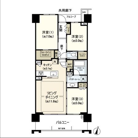 シティタワー青葉通一番町 間取図