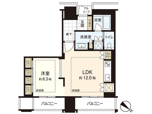 グランドメゾン福岡 The Central Luxe 間取図