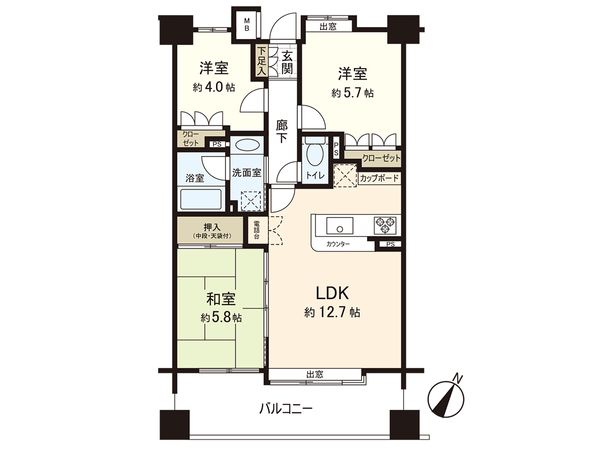 天神パーク・ホームズ 間取図(平面図)