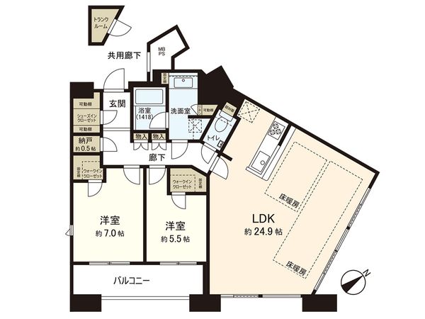 センターマークスタワー 間取図(平面図)