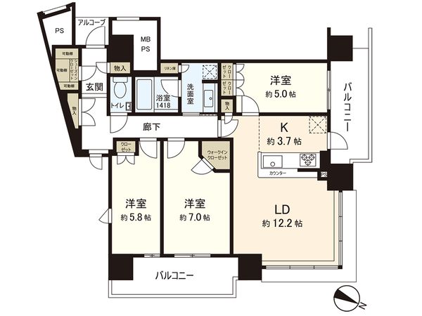 照葉ザ・タワー 間取図