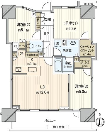 幕張ベイパーク スカイグランドタワー 間取図