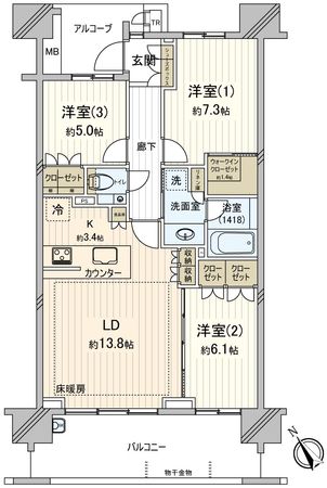 幕張ベイタウングリーナC棟 間取図