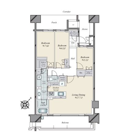 HARUMI FLAG SEA VILLAGE D棟 間取図