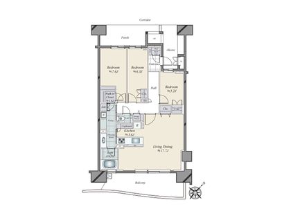 HARUMI FLAG SEA VILLAGE D棟 間取図