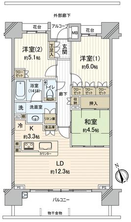 ブランズ本八幡 間取図