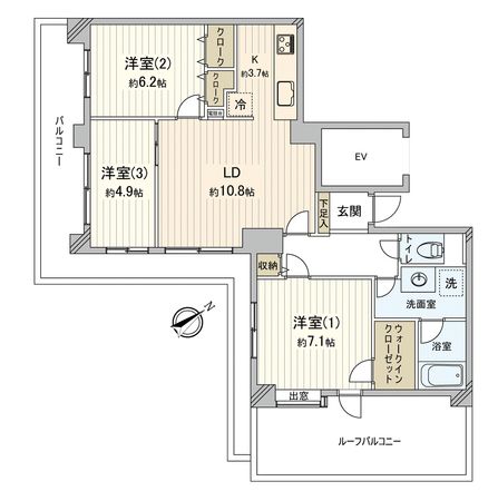 パーク・ノヴァ市川 間取り