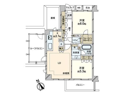 アトラス新宿河田町ヒルズ 間取図(平面図)