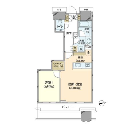 富久クロス コンフォートタワー 間取図