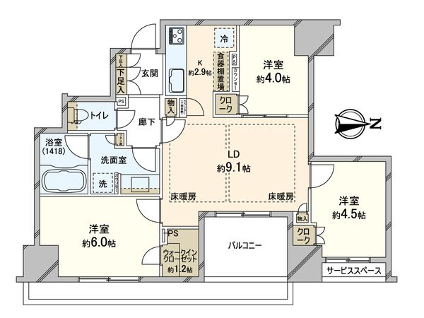 パークホームズ西荻窪グランビュー 間取図