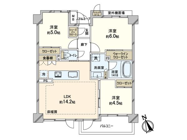 ミオカステーロ府中町 間取図(平面図)