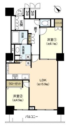 日暮里アインスタワー 間取図