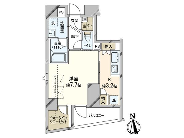フェルクルール秋葉原 間取図(平面図)