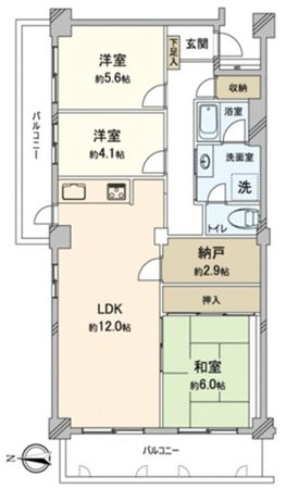 サンシティJ棟 間取図(平面図)