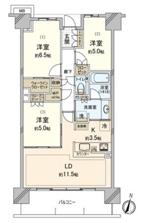 パークホームズ赤羽西 間取図(平面図)