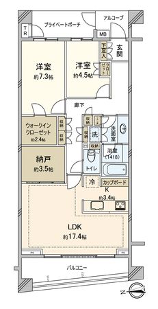 パークホームズ世田谷桜丘ヒルトップレジデンス 間取図(平面図)