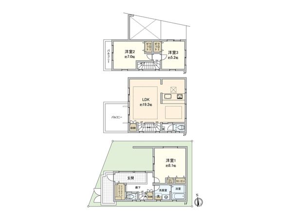 砧5丁目戸建 間取図