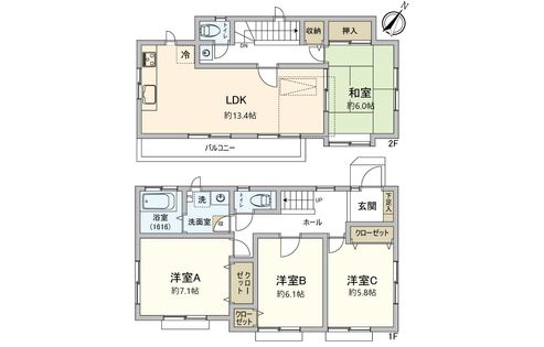 船橋5丁目戸建 間取図