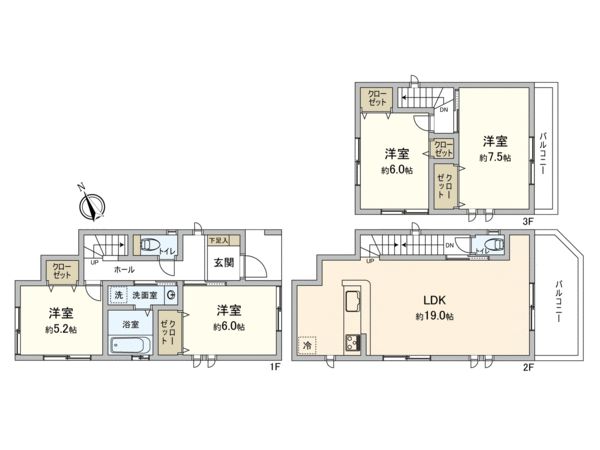 尻手3丁目戸建て 間取り