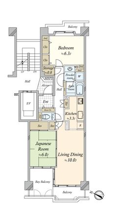 パークシティ新川崎F棟 間取図