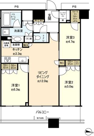 KACHIDOKI THE TOWER 間取図