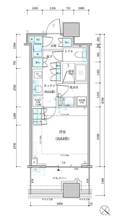 パークタワー勝どき サウス棟 間取図(平面図)