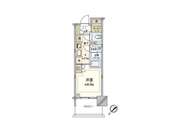 パークタワー勝どきミッド 間取図