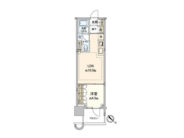 パークタワー勝どきミッド 間取図