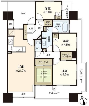 パークホームズ平和大通り 間取図(平面図)