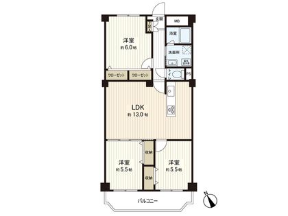 みゆきパークマンションB棟 間取図