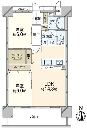 アルファライフ岡山駅南 間取り