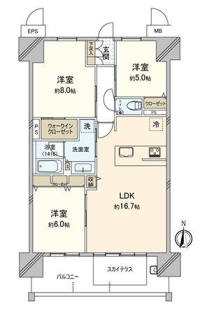 ロイヤルガーデンシティ学南町 間取図