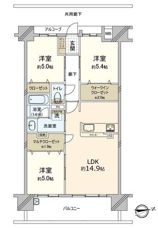 アルファステイツ青江Ⅱ 間取図