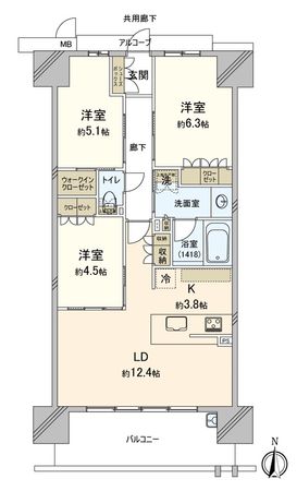 プレミスト岡山ザ・レジデンス 間取図