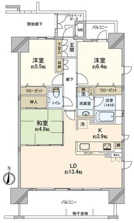 ポレスター野田屋町 間取図