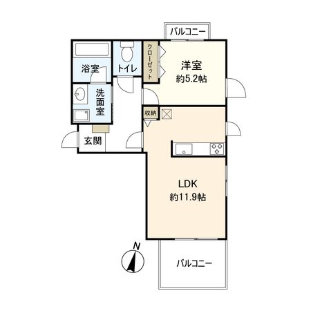 クレア岡本 間取図