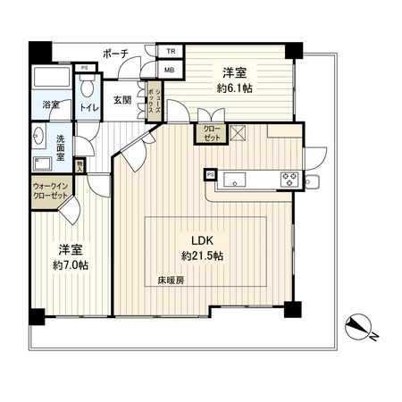 ハーティネストアロード中山手 間取図