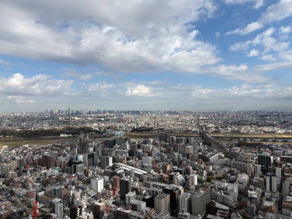 パークシティ武蔵小杉ザ ガーデン タワーズイースト バルコニーからの眺望（午前中）