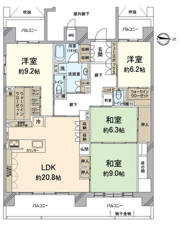プレミスト京都烏丸通 間取図