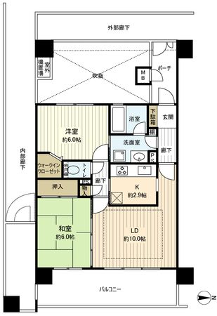 コスモシティ三条西洞院 間取図(平面図)