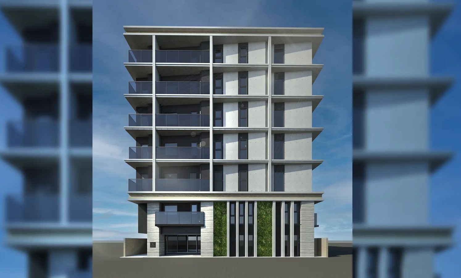 STANDZ京都二条 眺望外観完成予想図CG