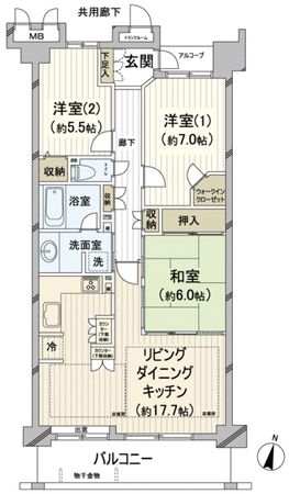 リビオ船橋ブライトテラス 間取り