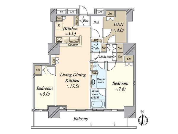 フェイバリッチタワー品川 間取図(平面図) フェイバリッチタワー品川 間取図(平面図)