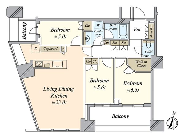 パークタワー勝どきサウス 間取図(平面図) パークタワー勝どきサウス 間取図(平面図)