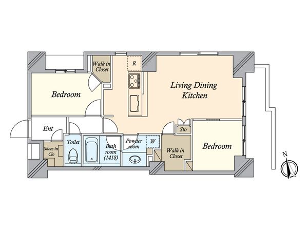クオリア千代田御茶ノ水 間取図(平面図)