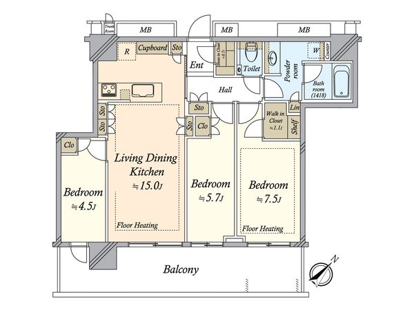 MID TOWER GRAND 間取図(平面図)