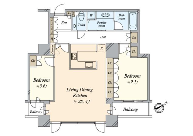 銀座タワー 間取図(平面図) 銀座タワー 間取図(平面図)