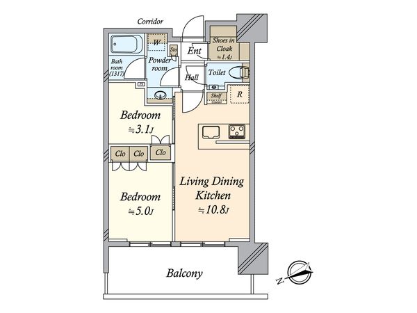 リビオタワー品川 間取図(平面図) リビオタワー品川 間取図(平面図)