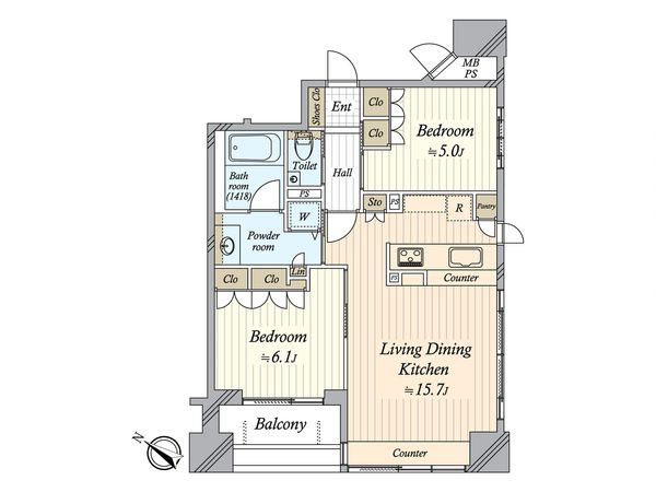 クラリティアスール 間取図(平面図)