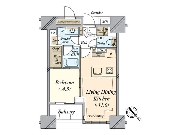 ルフォン築地ザ・レジデンス 間取図(平面図) ルフォン築地ザ・レジデンス 間取図(平面図)